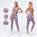 Cómodo traje de yoga deportivo ropa de verano ropa de verano mujer yoga traje sin fisuras ropa deportiva mujer yoga juego